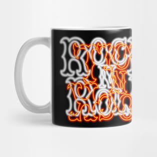 Glowing Neon Heaven vs Hell RocK n RolL Anagram Mug